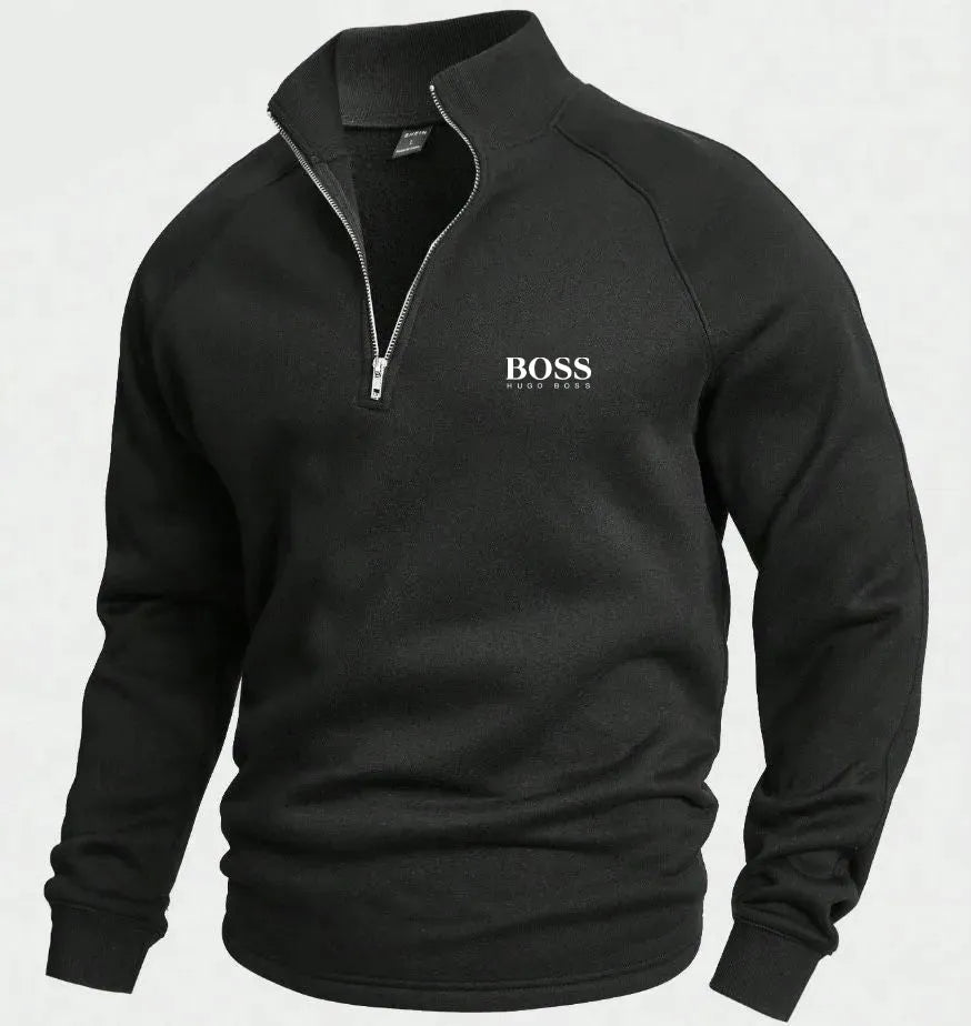 Pull Homme Col Montant et Demi-Zip
