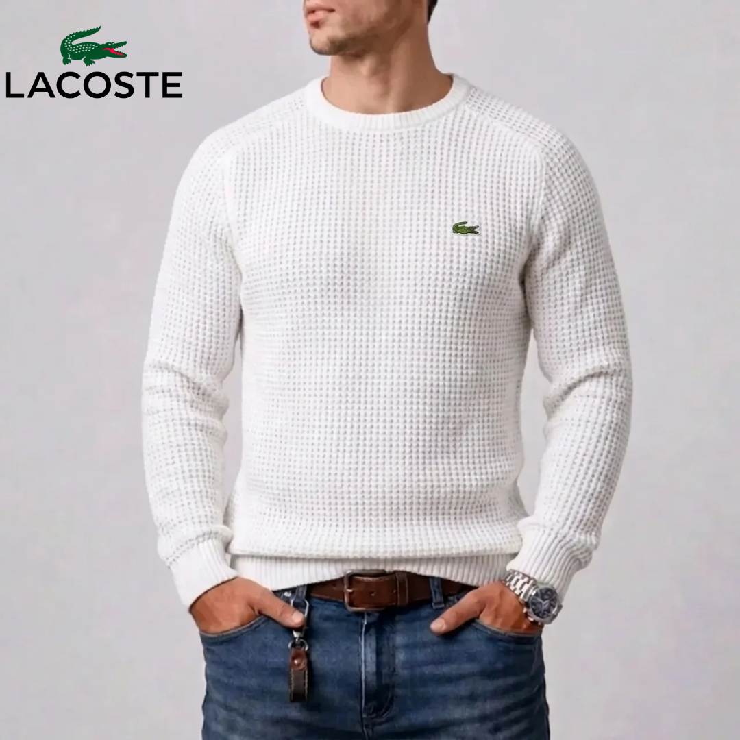 Pull Col Montant Rayé Texturé