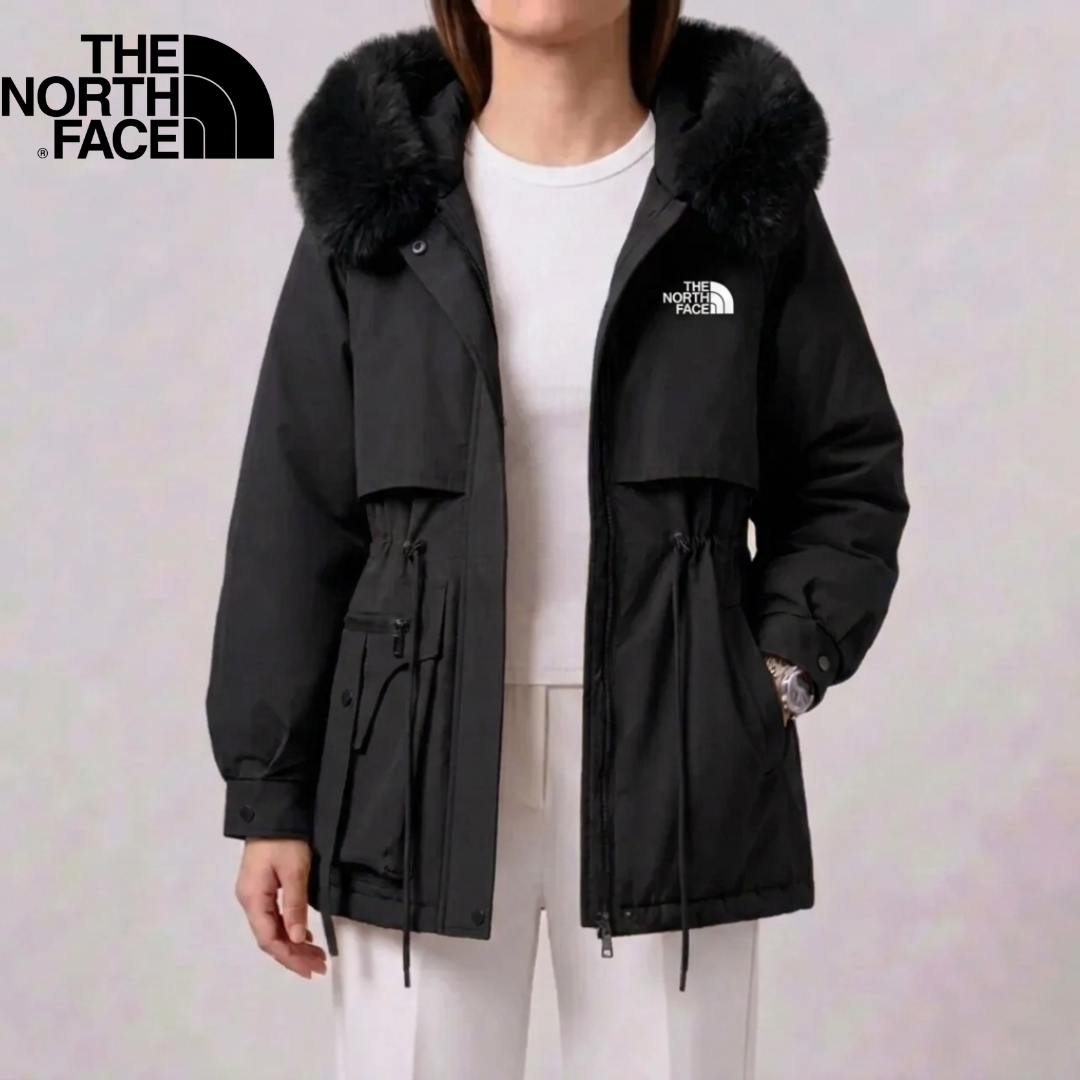 Manteau à Capuche en Fourrure Synthétique pour Femme