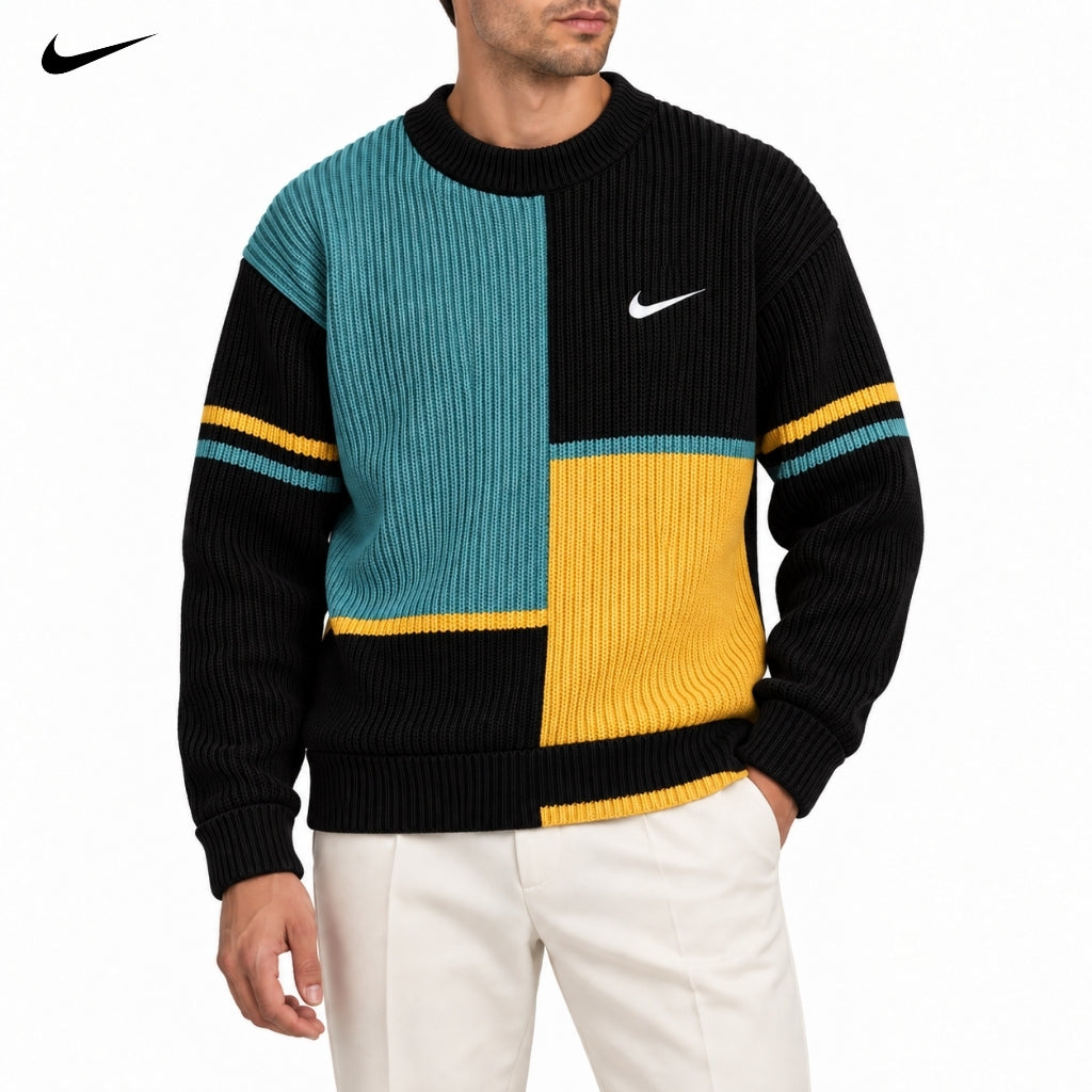 Pull Tricoté en Color-Block