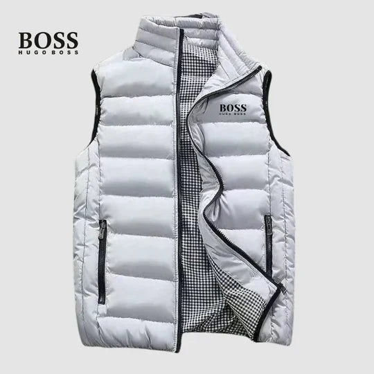 Gilet Puffer pour Homme avec Col Haut Matelassé