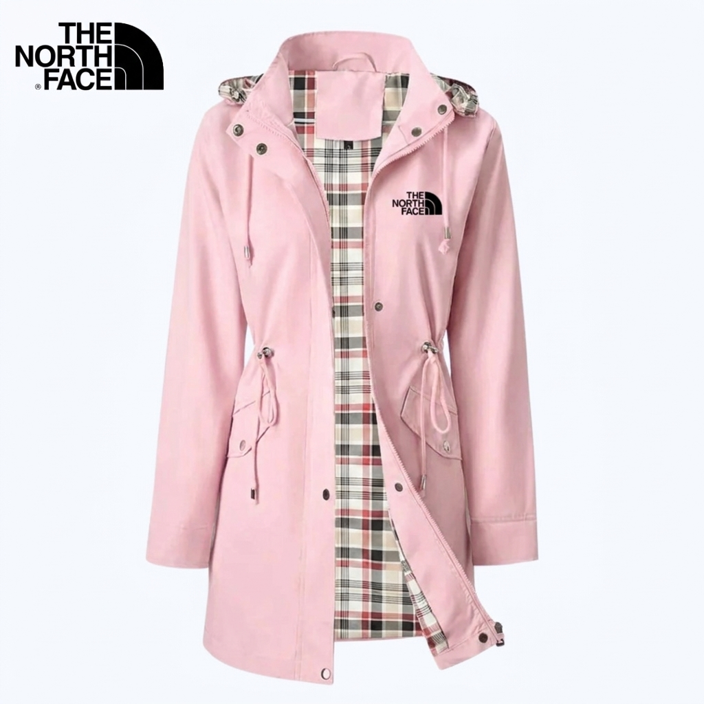 Parka à Capuche avec Doublure à Carreaux pour Femme