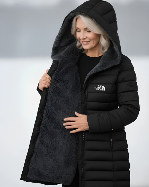 Manteau Long Matelassé avec Capuche