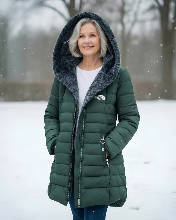 Manteau Long Matelassé avec Capuche