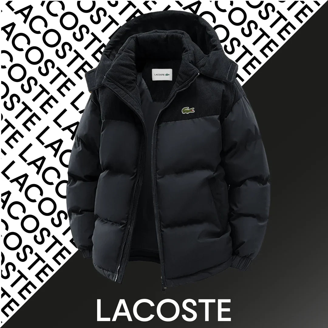 Veste Puffer avec Capuche et Panneaux Contrastés pour Homme