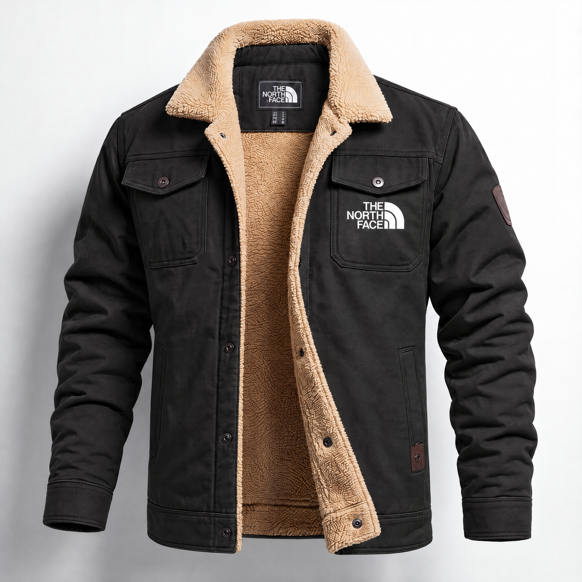 Veste Utility Doublée en Sherpa pour Homme