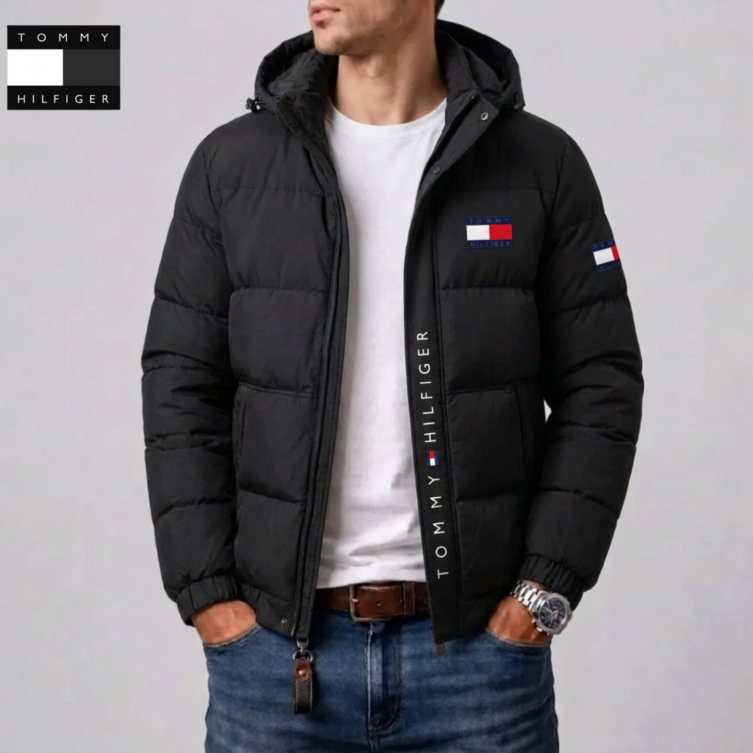 Veste Puffer Matelassée avec Capuche pour Homme