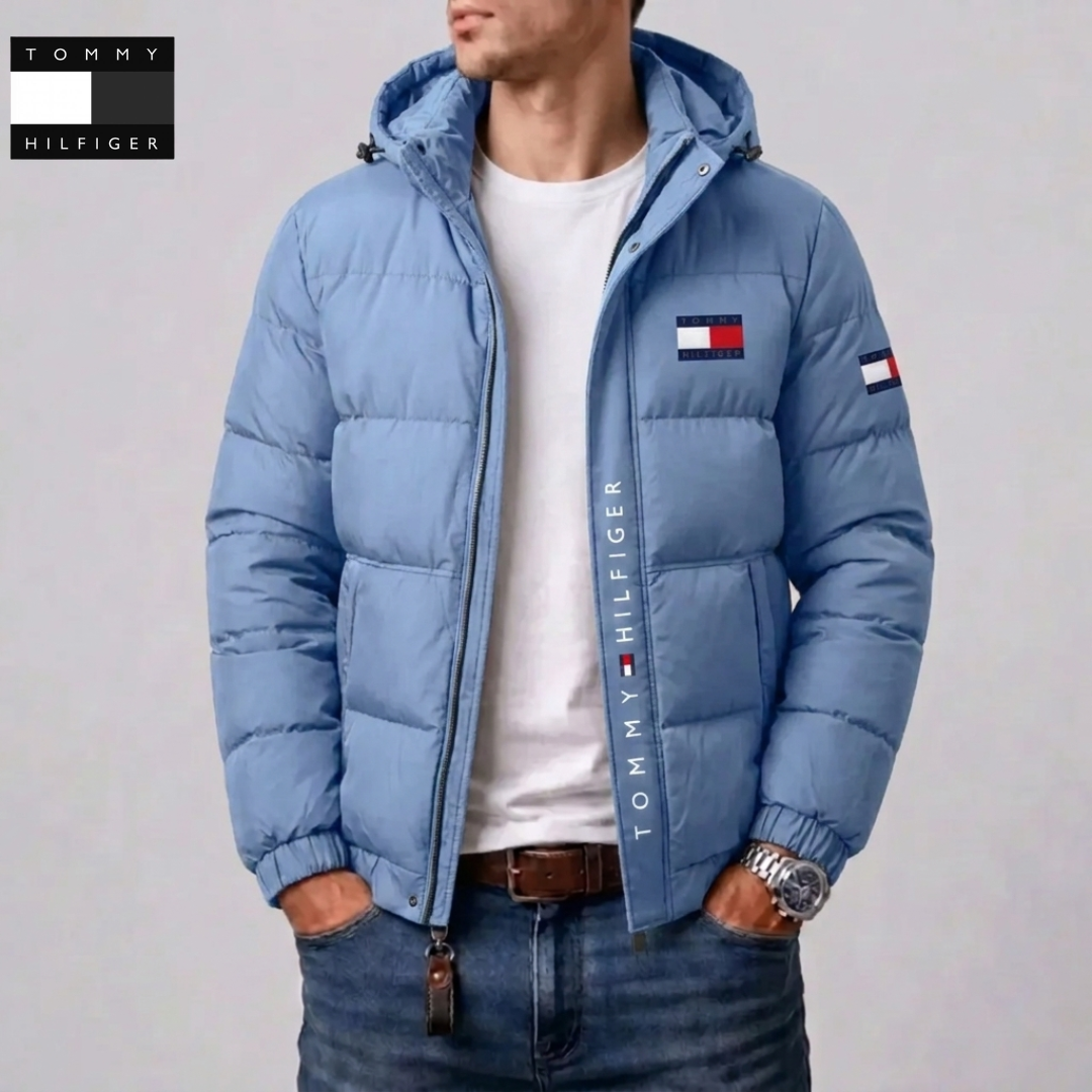 Veste Puffer Matelassée avec Capuche pour Homme