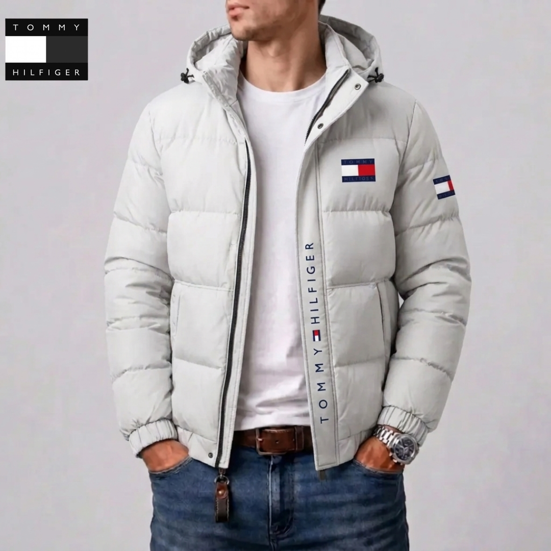 Veste Puffer Matelassée avec Capuche pour Homme