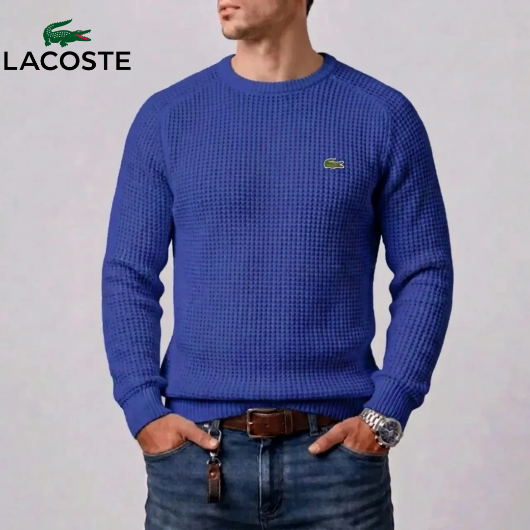 Pull Col Montant Rayé Texturé