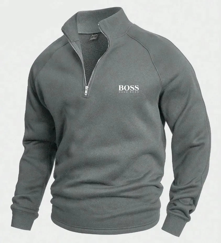 Pull Homme Col Montant et Demi-Zip