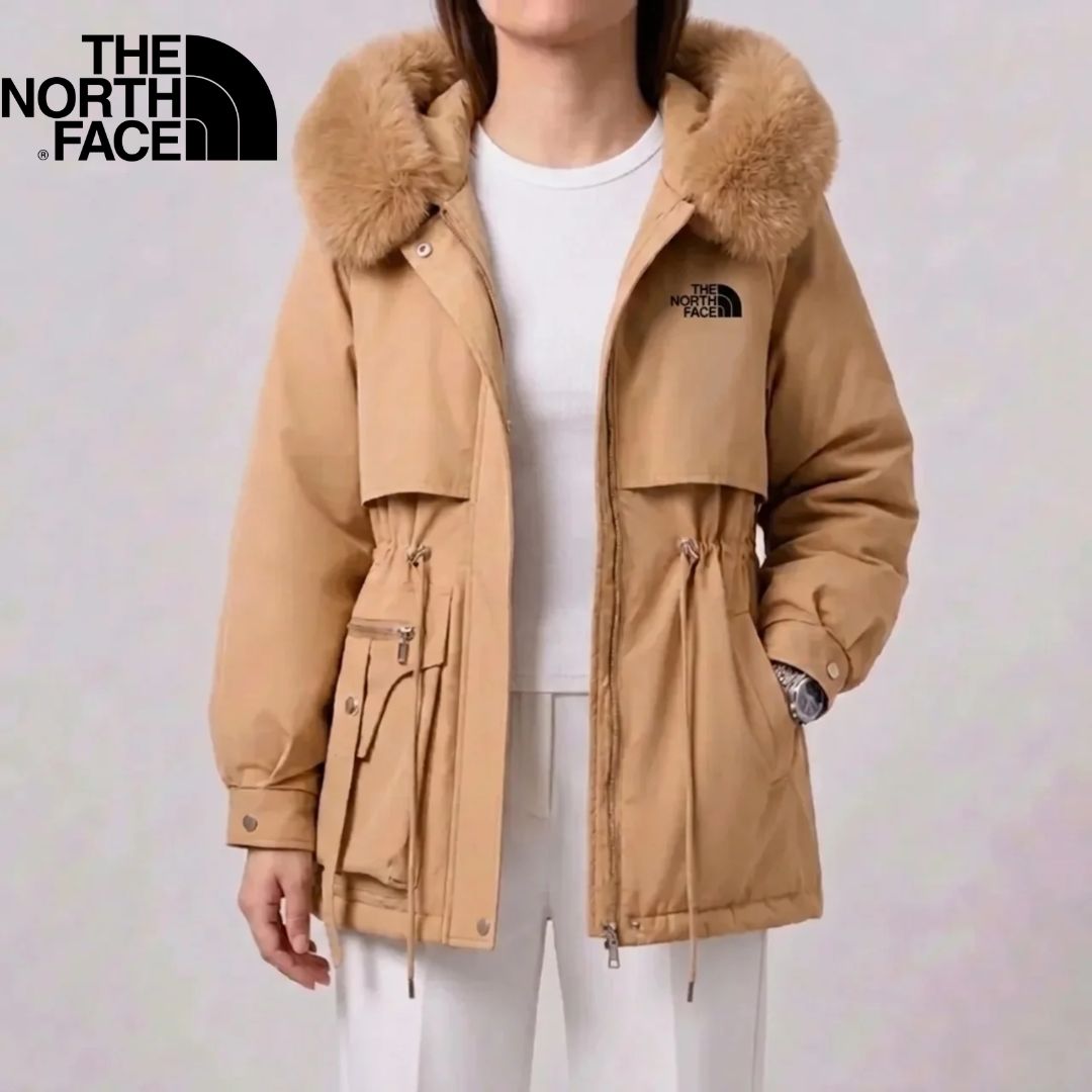 Manteau à Capuche en Fourrure Synthétique pour Femme