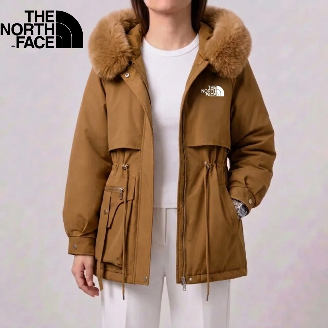 Manteau à Capuche en Fourrure Synthétique pour Femme