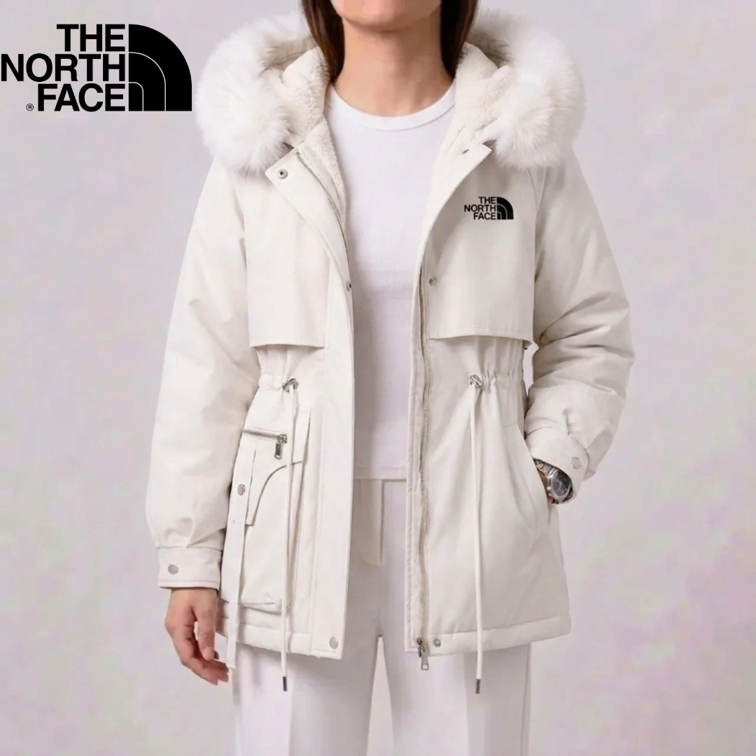 Manteau à Capuche en Fourrure Synthétique pour Femme