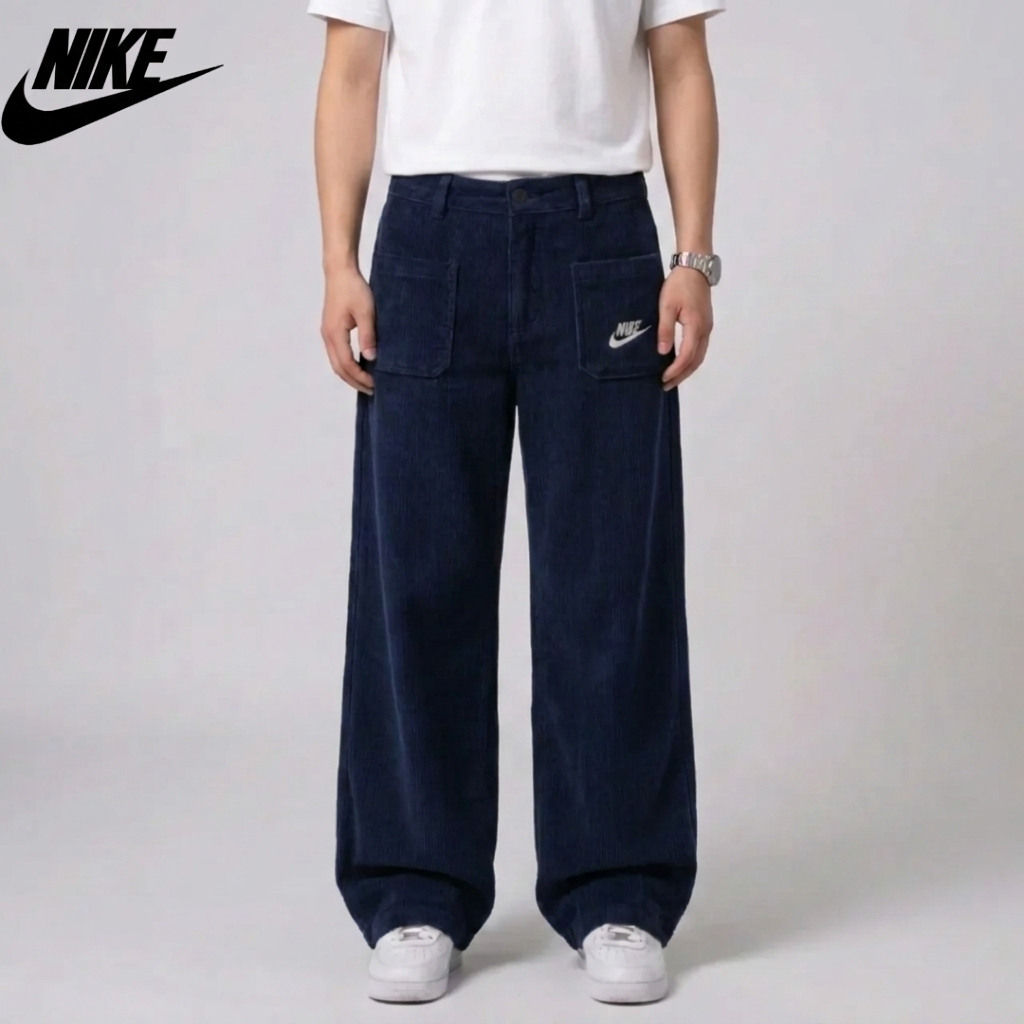 Pantalon Relaxed Texturé avec Poches pour Femme