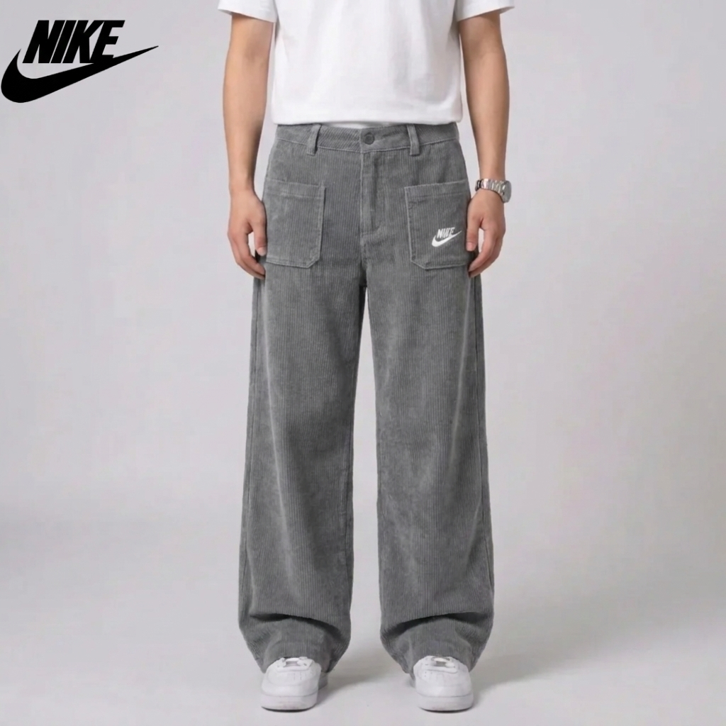 Pantalon Relaxed Texturé avec Poches pour Femme