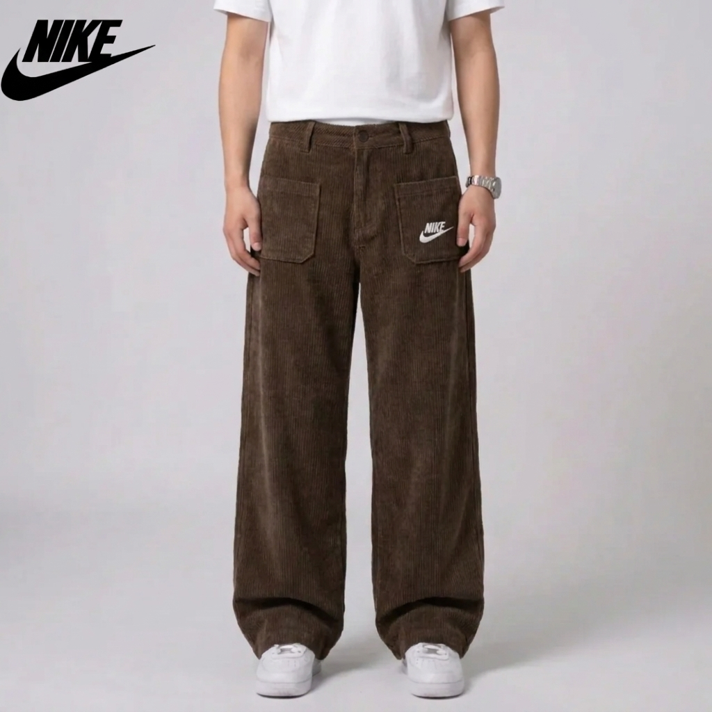 Pantalon Relaxed Texturé avec Poches pour Femme
