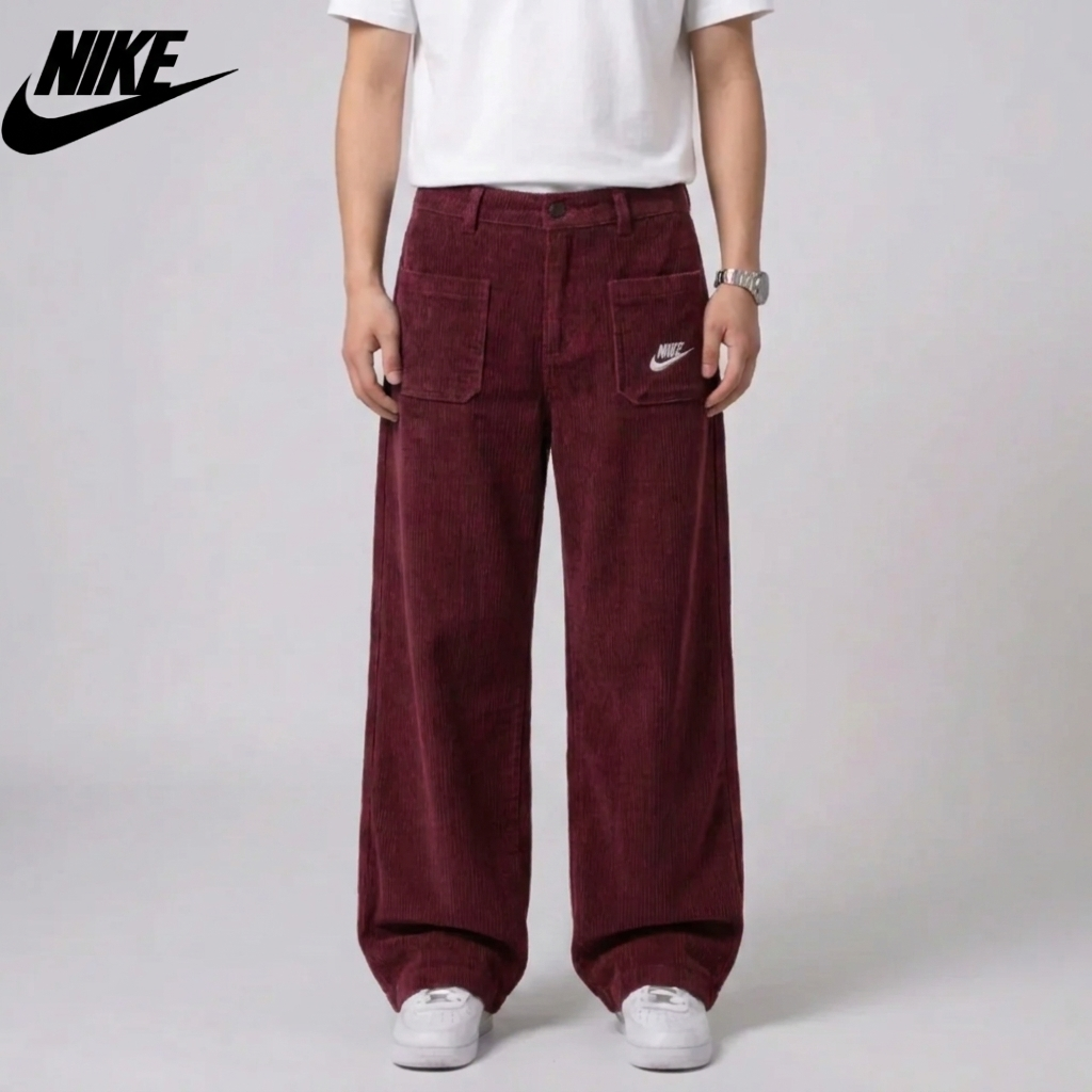 Pantalon Relaxed Texturé avec Poches pour Femme