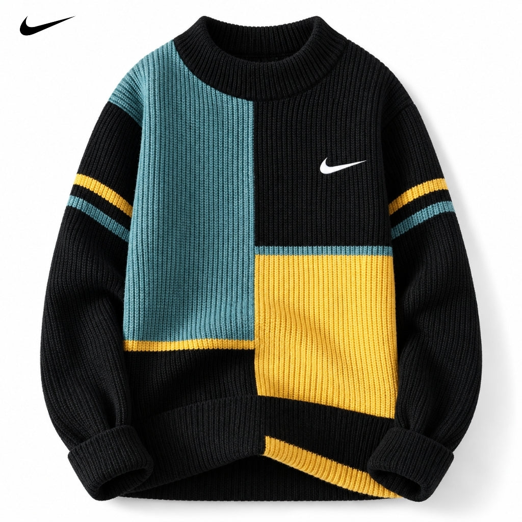 Pull Tricoté en Color-Block