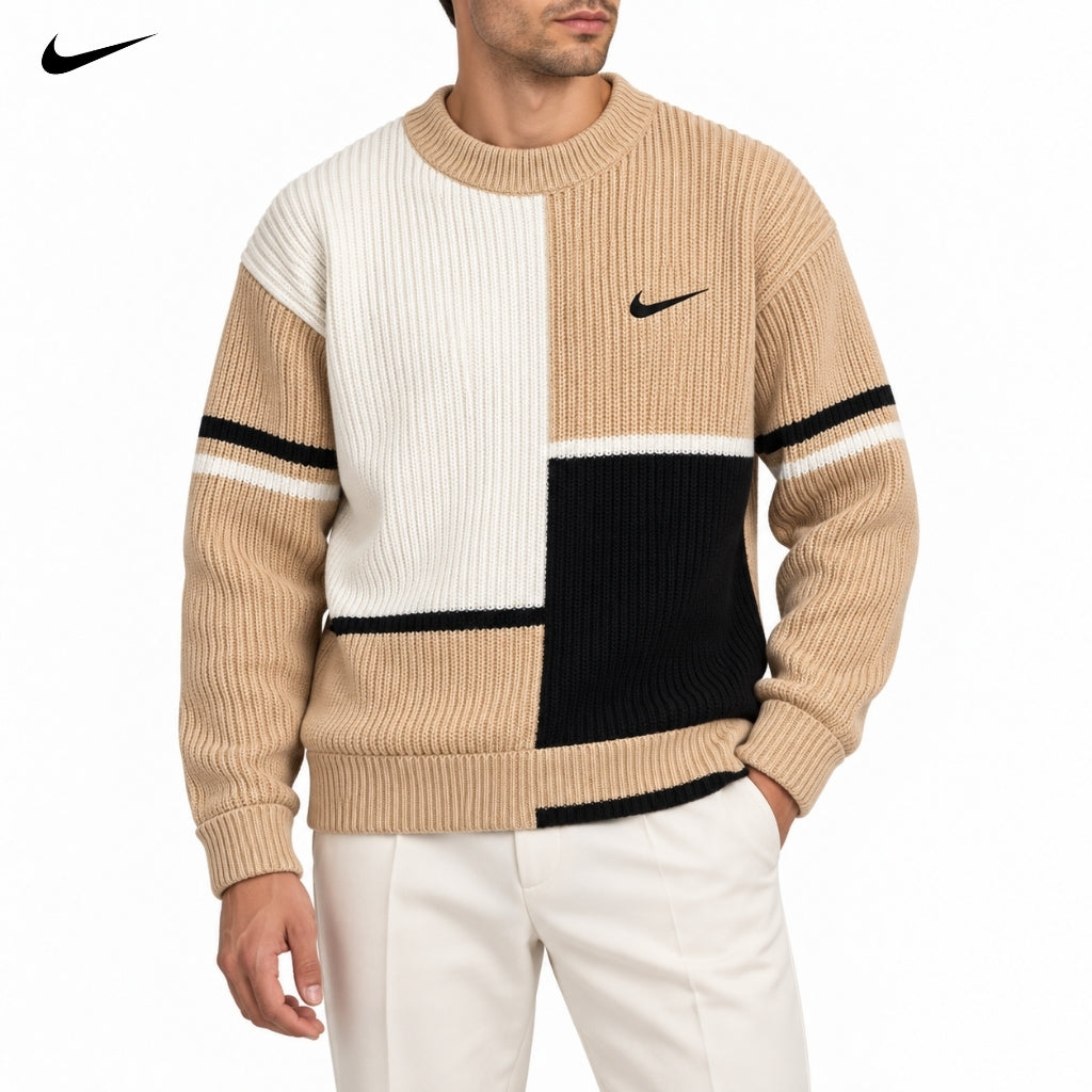 Pull Tricoté en Color-Block