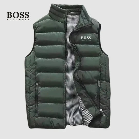 Gilet Puffer pour Homme avec Col Haut Matelassé