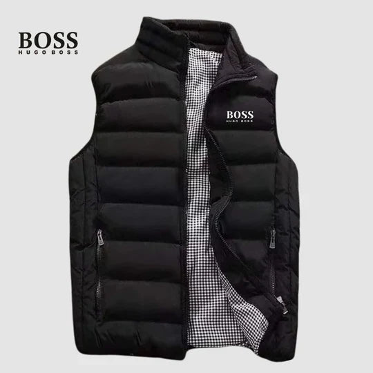 Gilet Puffer pour Homme avec Col Haut Matelassé