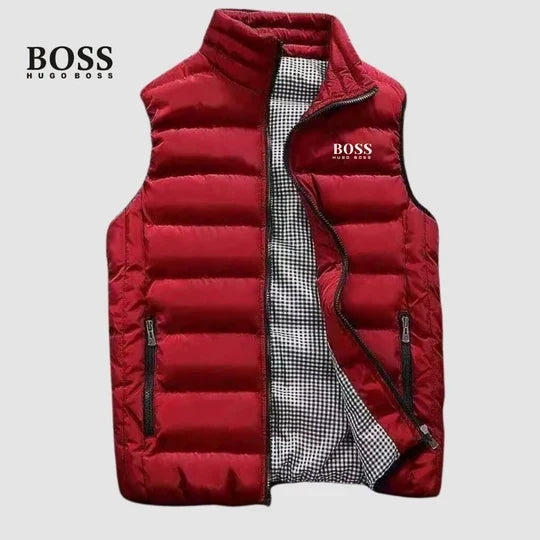 Gilet Puffer pour Homme avec Col Haut Matelassé