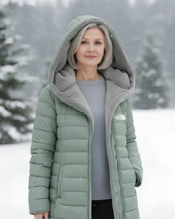 Manteau Long Matelassé avec Capuche