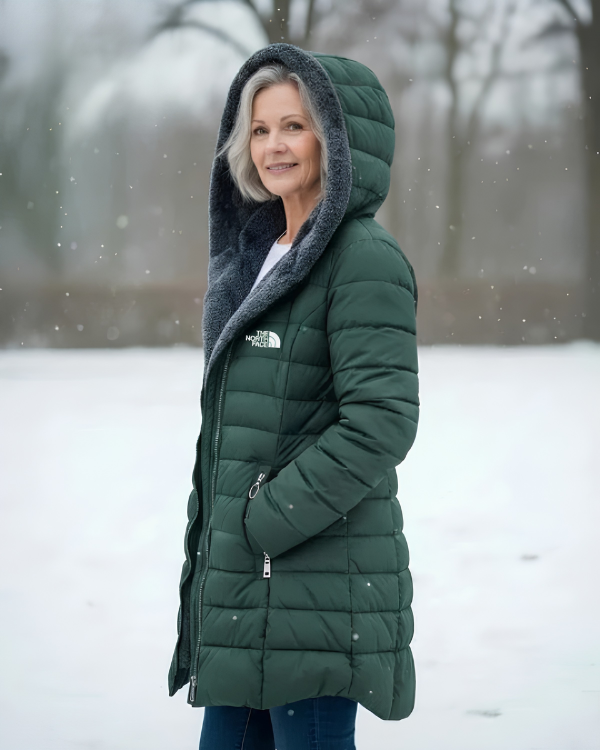 Manteau Long Matelassé avec Capuche