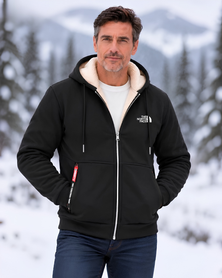 Veste à Capuche avec Intérieur Contrasté