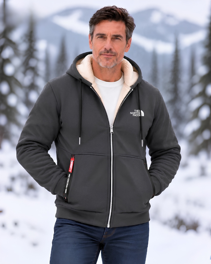Veste à Capuche avec Intérieur Contrasté