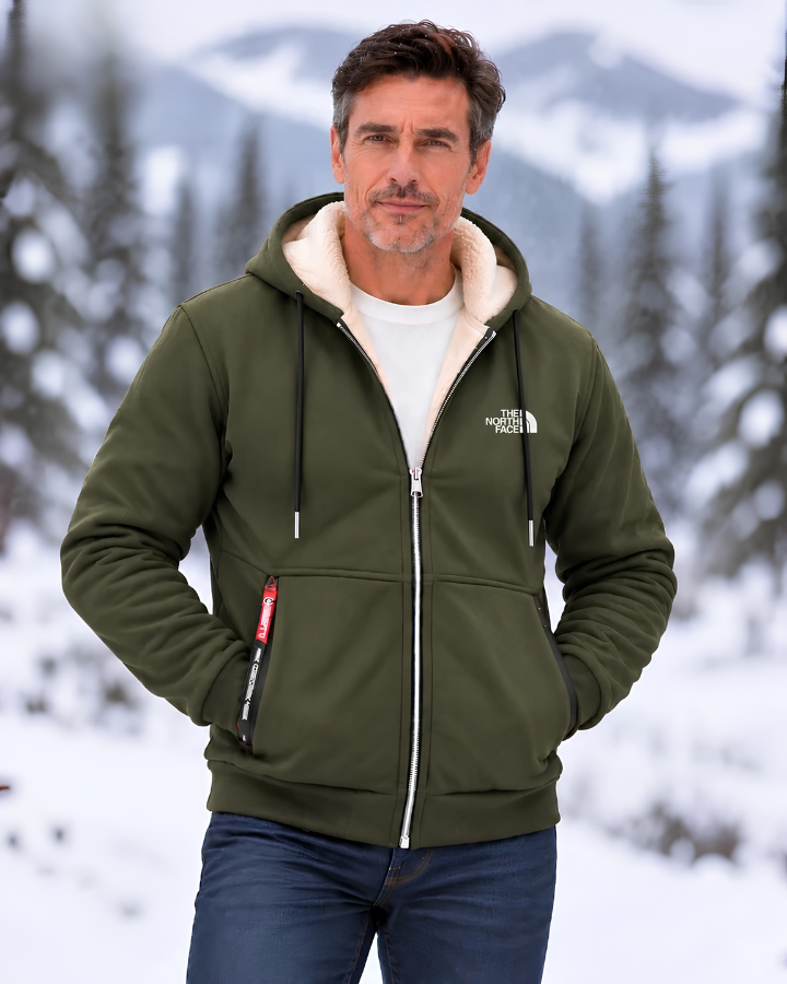 Veste à Capuche avec Intérieur Contrasté