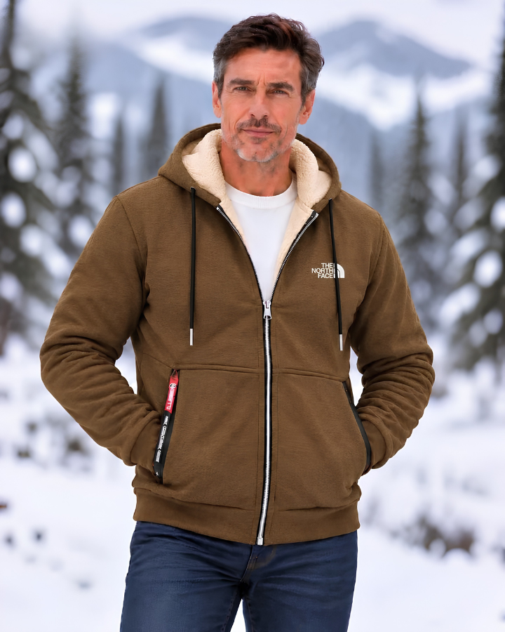 Veste à Capuche avec Intérieur Contrasté
