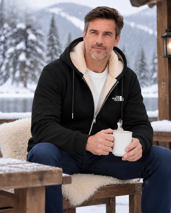 Veste à Capuche avec Intérieur Contrasté