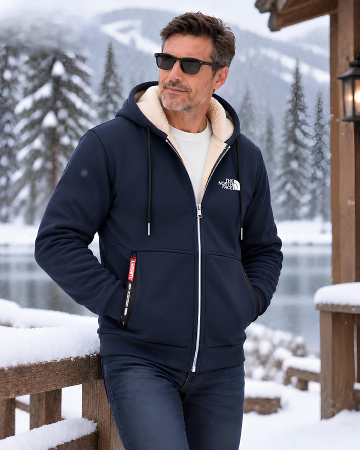 Veste à Capuche avec Intérieur Contrasté