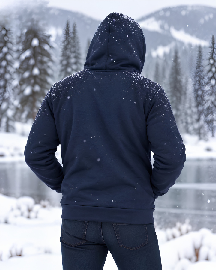 Veste à Capuche avec Intérieur Contrasté