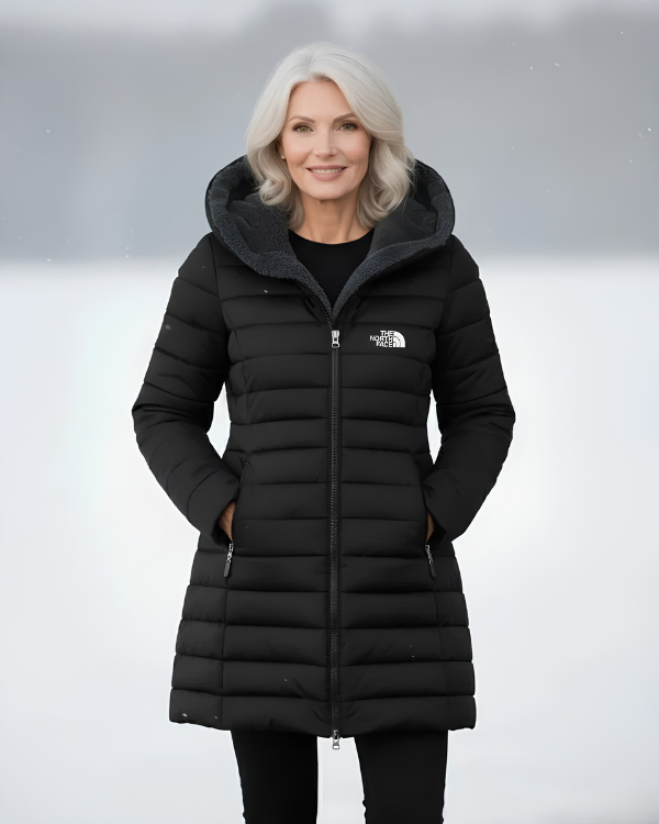 Manteau Long Matelassé avec Capuche