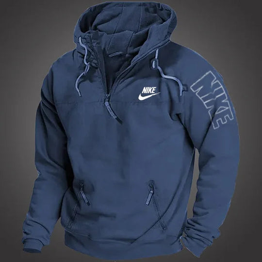 Pull à Capuche à Mi-Zip pour Homme