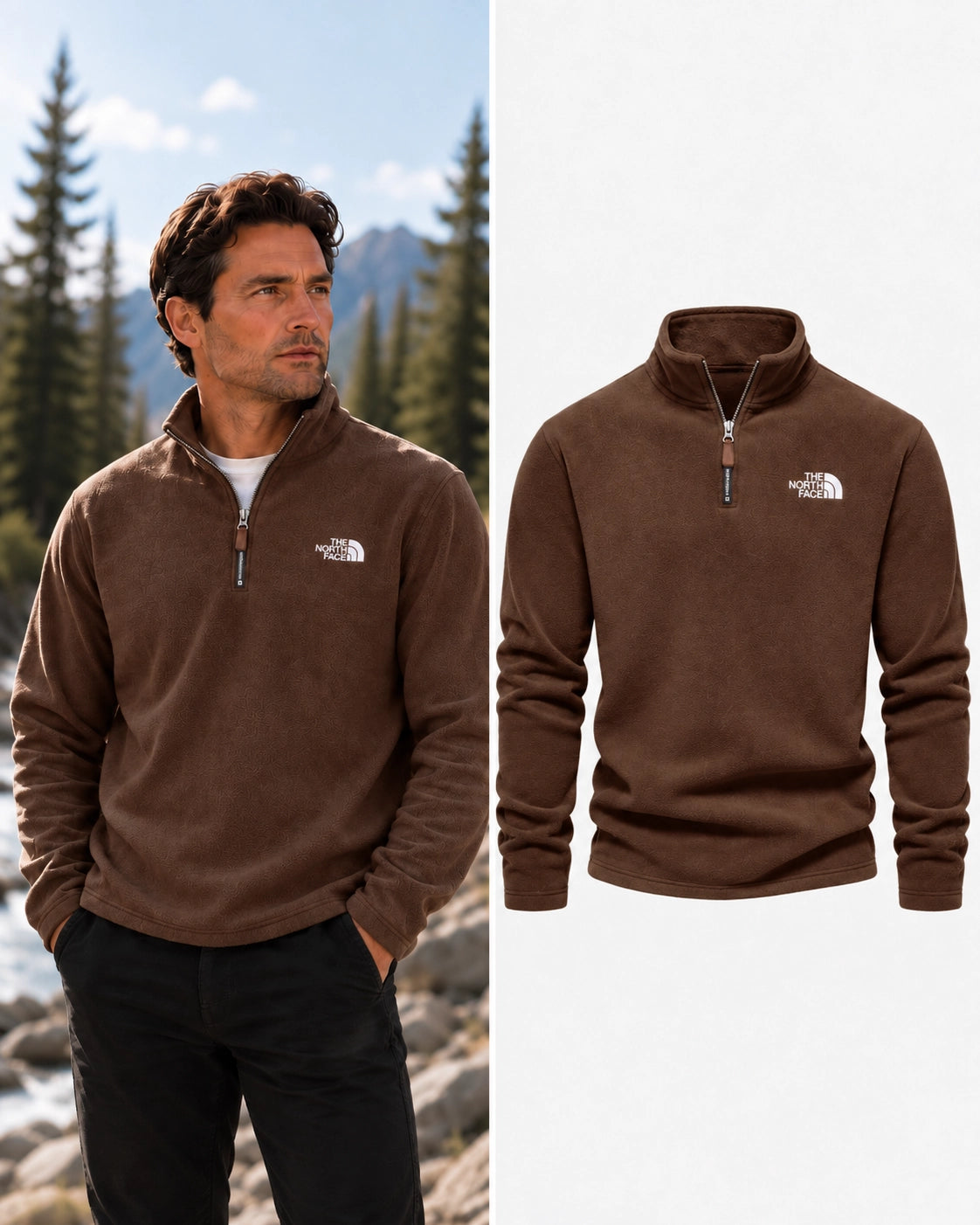 Pull en Polaire avec Zip Quart