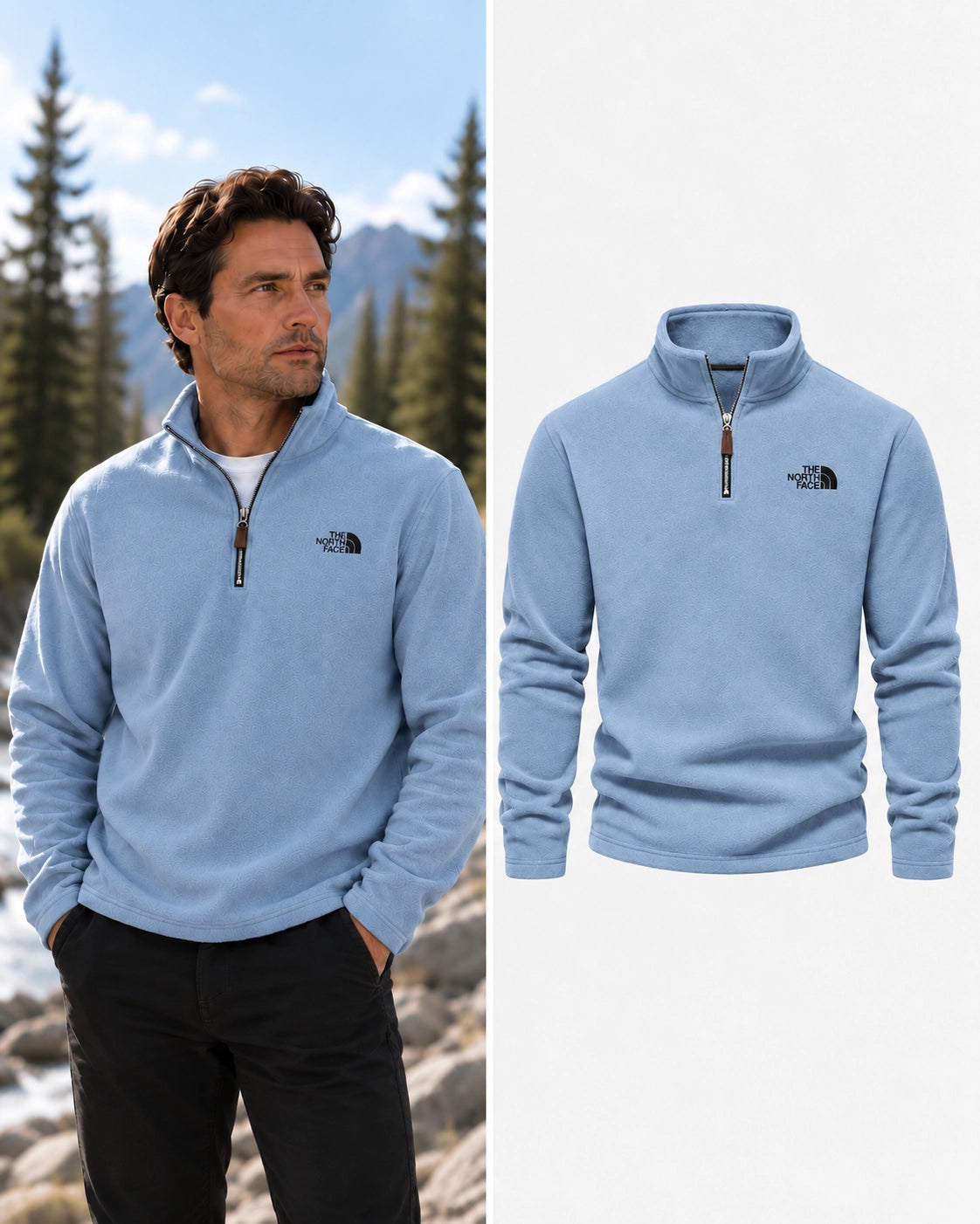 Pull en Polaire avec Zip Quart