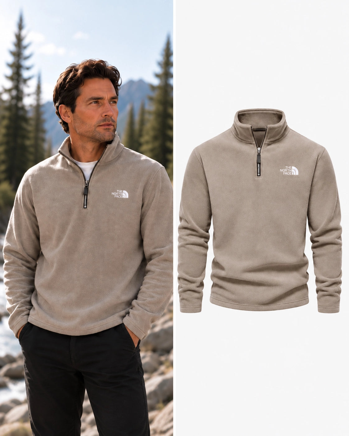 Pull en Polaire avec Zip Quart