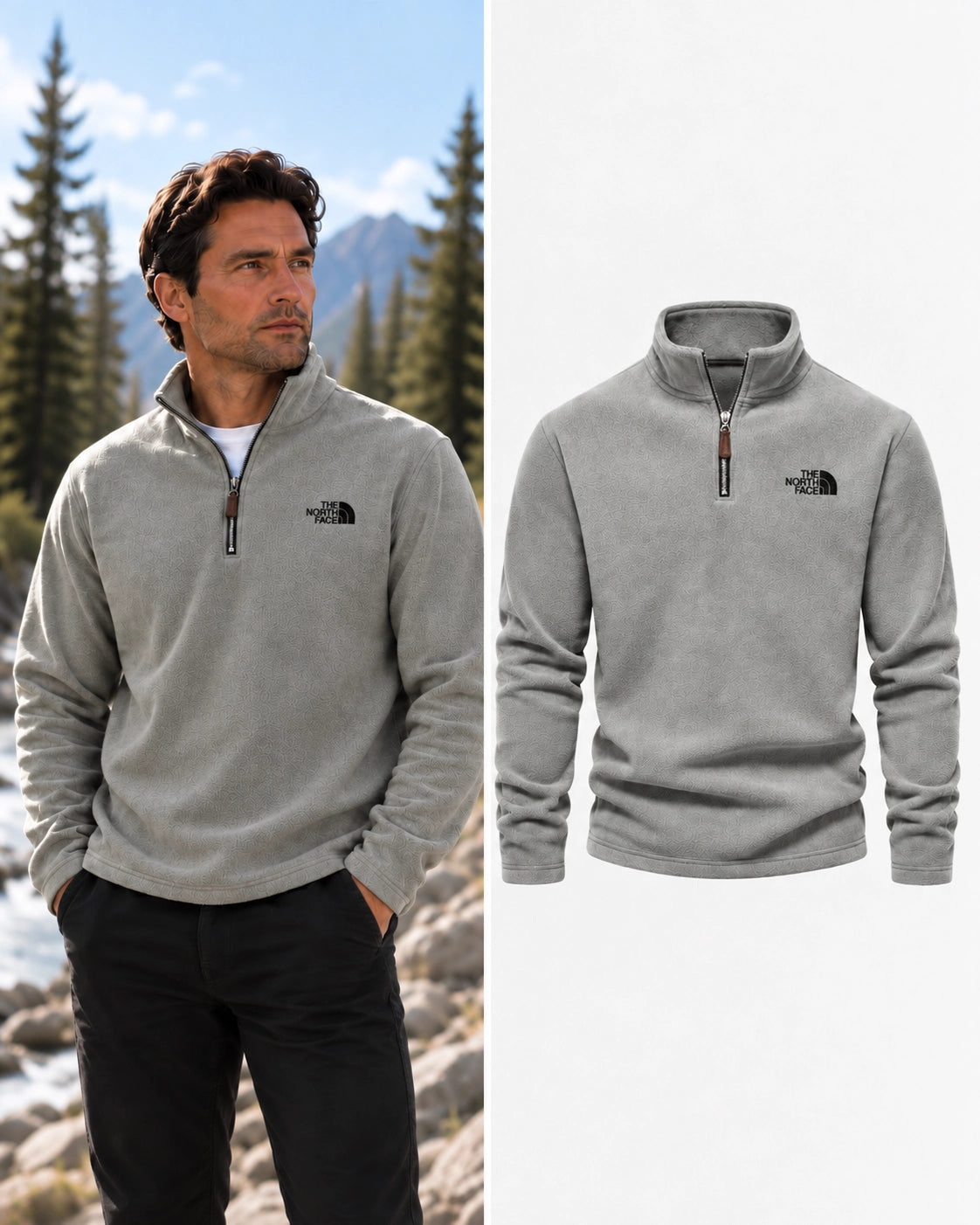 Pull en Polaire avec Zip Quart