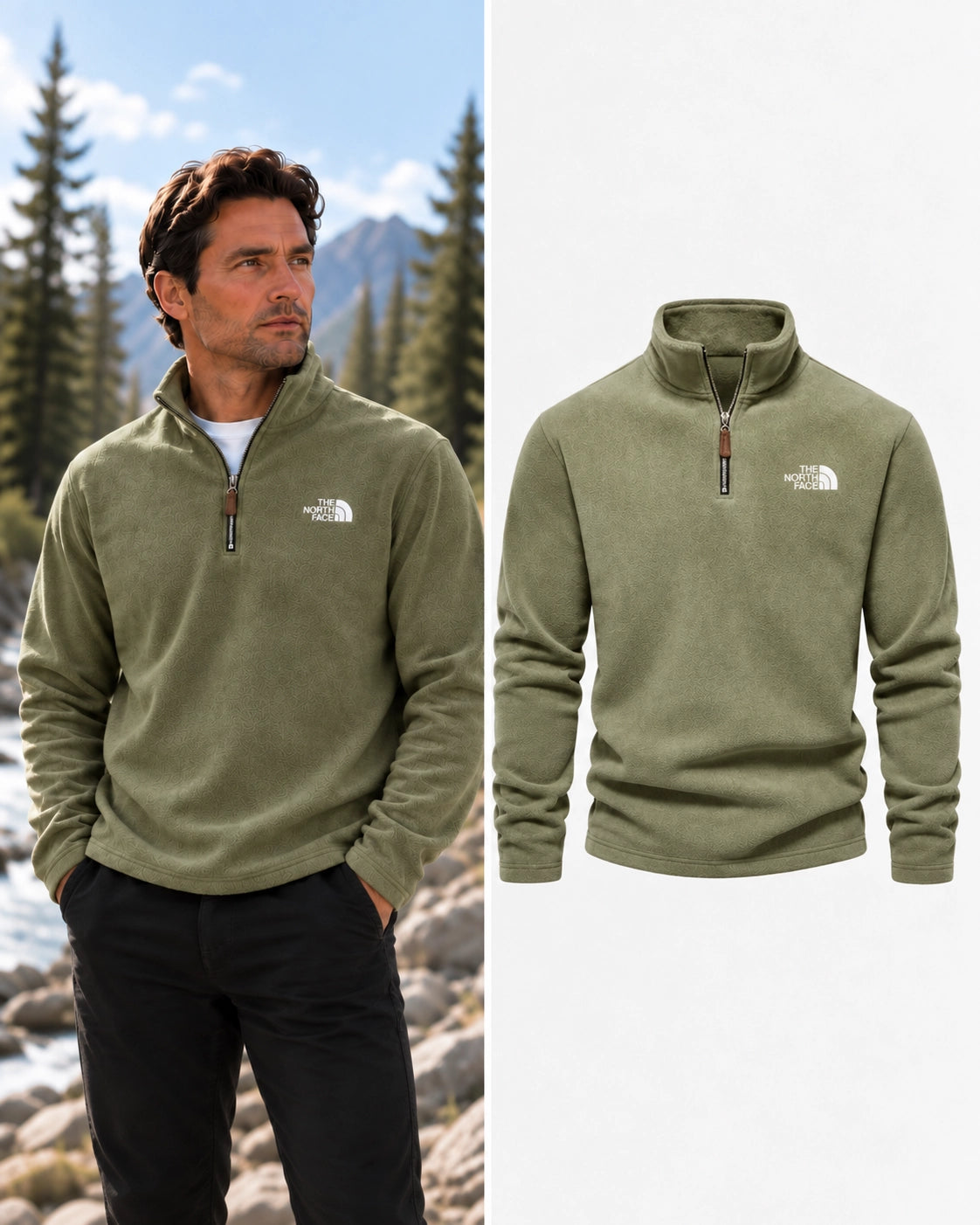 Pull en Polaire avec Zip Quart