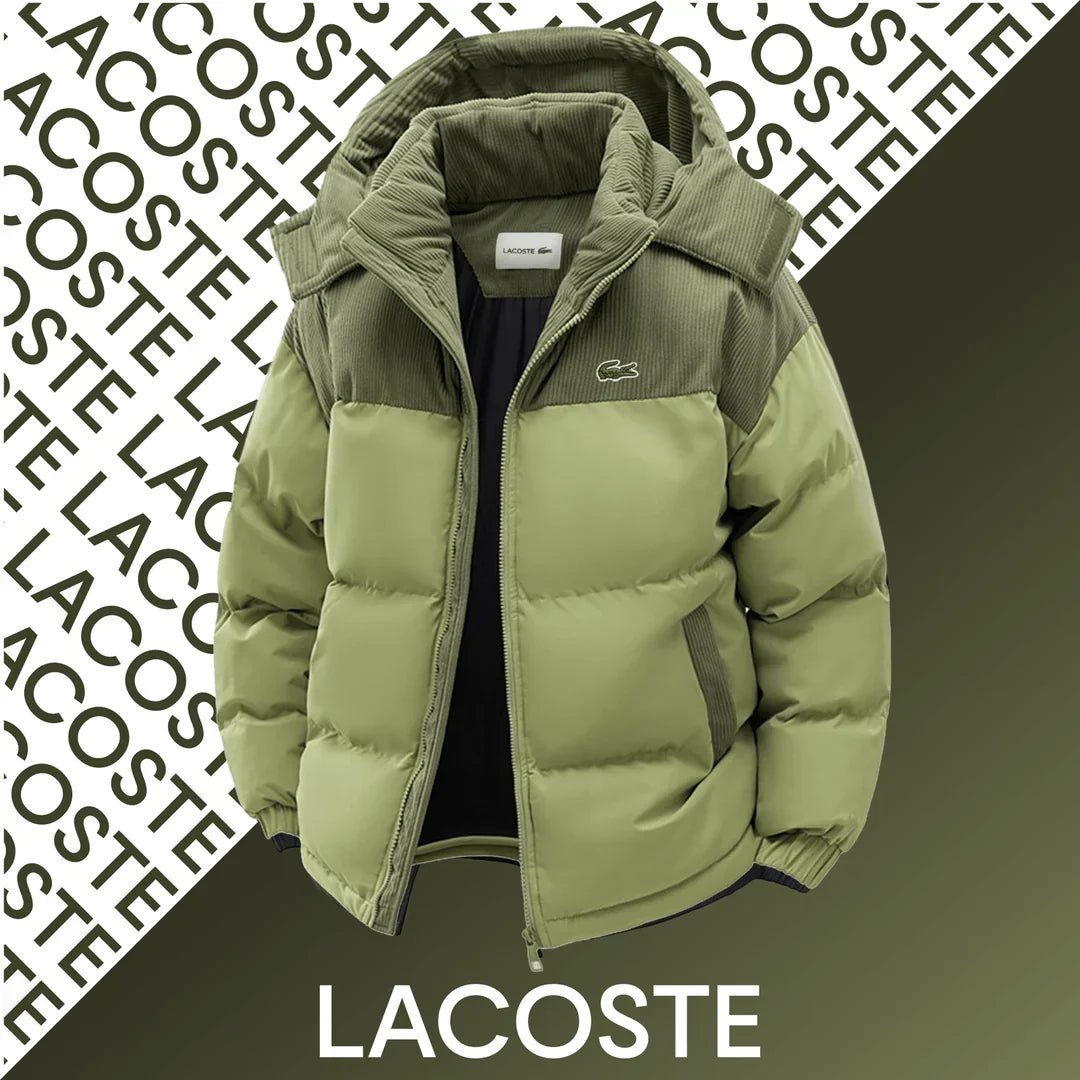 Veste Puffer avec Capuche et Panneaux Contrastés pour Homme