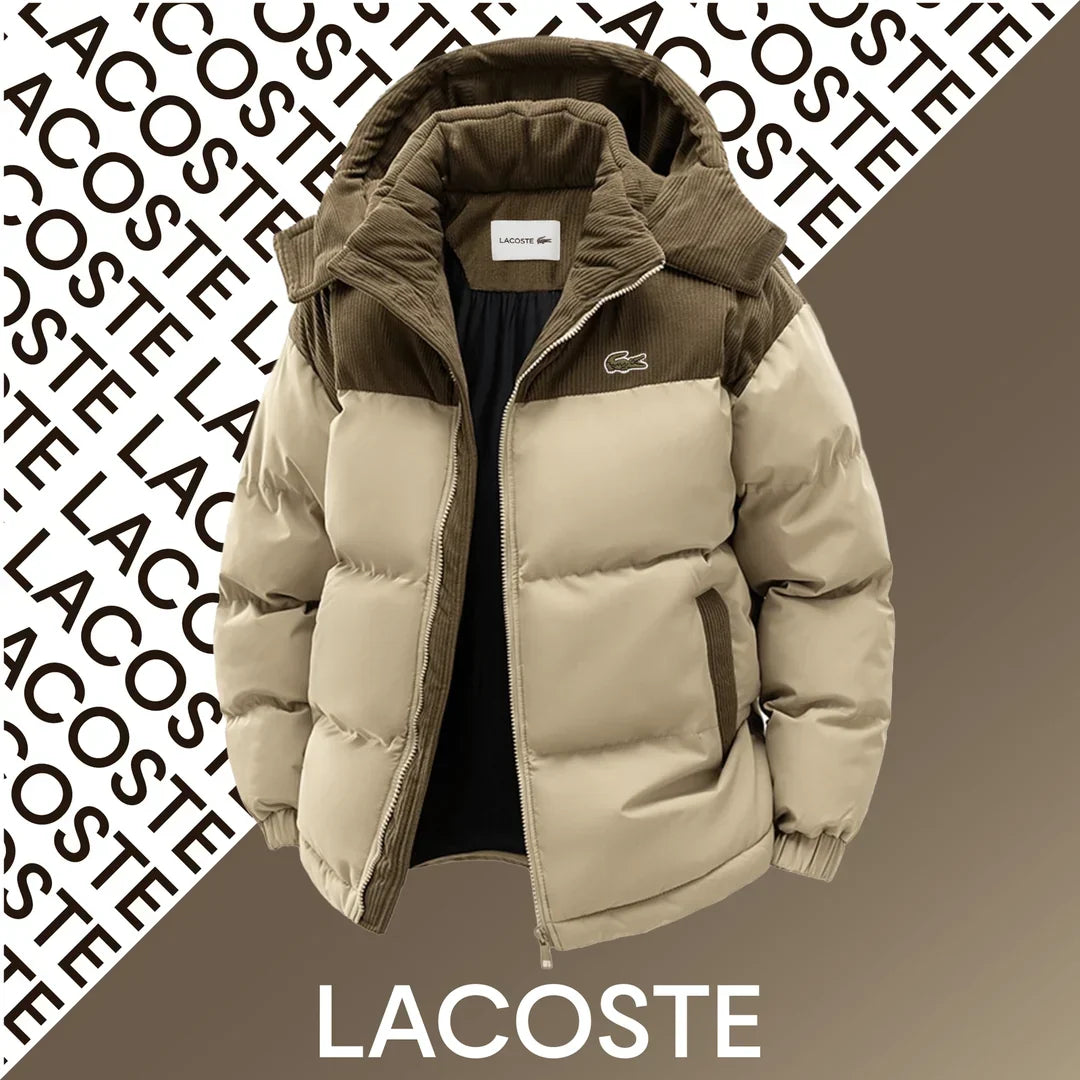 Veste Puffer avec Capuche et Panneaux Contrastés pour Homme